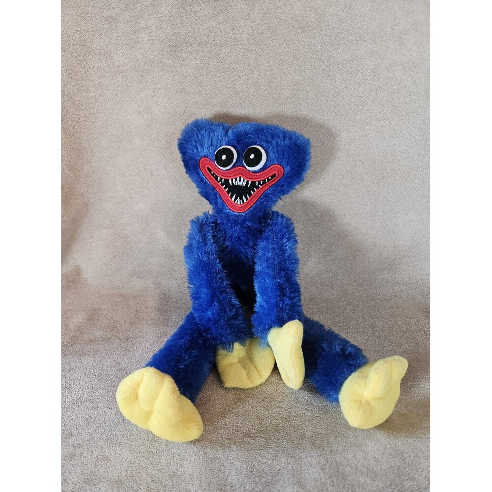 Poppy Playtime Blue Huggy Wuggy Plush Toy Stuffed Monster 16" with Connect Hands